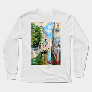 Vintage Travel Poster Italy Venice Venezia 1920s Long Sleeve T-Shirt